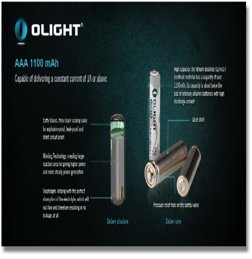 OLIGHT AAA 1100 mAh